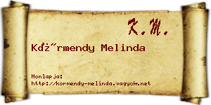 Körmendy Melinda névjegykártya